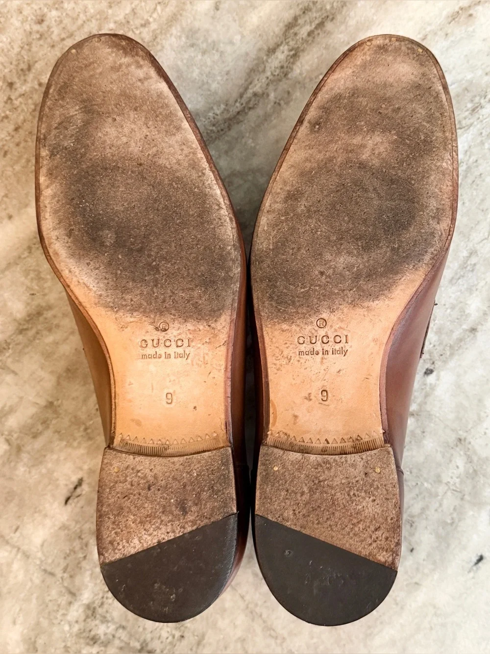 GUCCI Jordaan Horsebit Brown Ombre Leather Loafer 9 /9.5 US 1953 Moccasin $1100